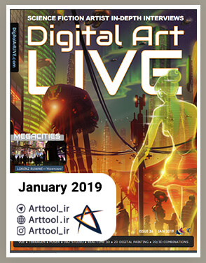 Digital Art Live January 2019 دانلود مجله طراحی | دانلود رایگان مجله طراحی دیجیتال سیاه قلم طراحی