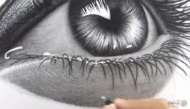 آموزش طراحی چشم خیس | چگونه چشم طراحی کنیم ؟ چشم کشیدن با مداد