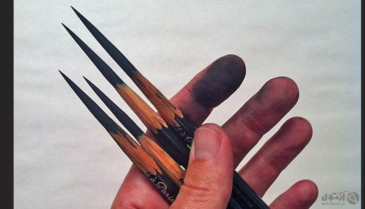 نحوه گرفتن مداد در طراحی در دست