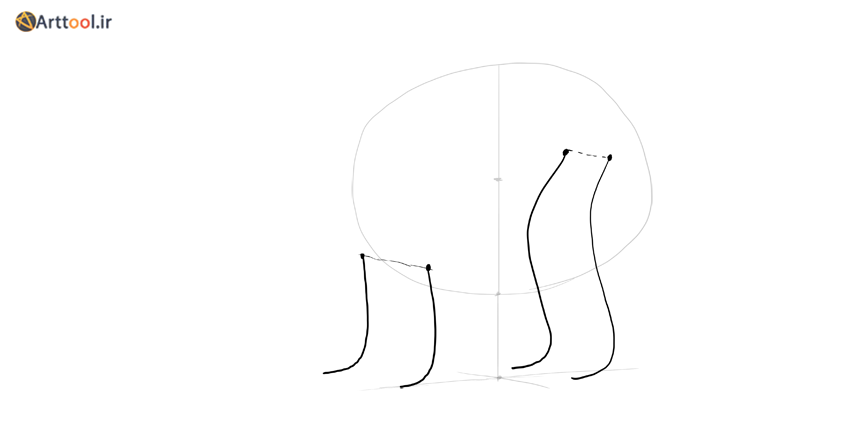خرس طراحی پاها خطوط ریتم