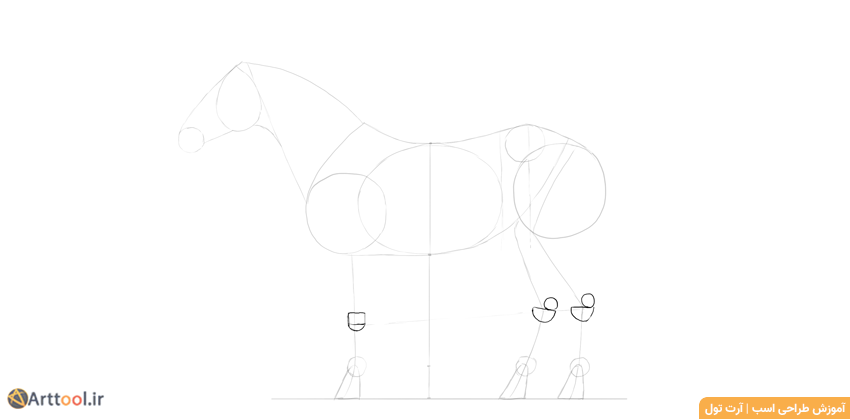طراحی شکل مفاصل اسب